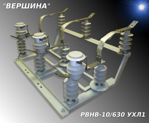 разъединитель-выключатель нагрузки вакуумный наружной установки РВНВ-10/630 УХЛ1 "ВЕРШИНА"